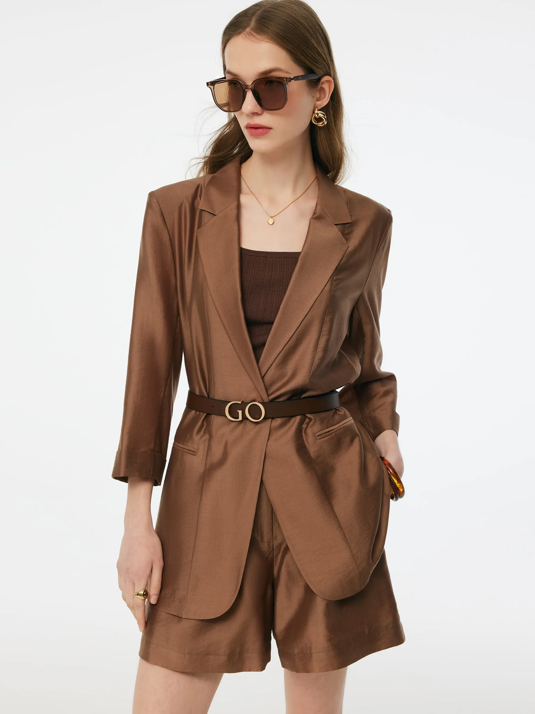 Tencel Blend Women Blazer sold by Goelia product image thumbnail 5