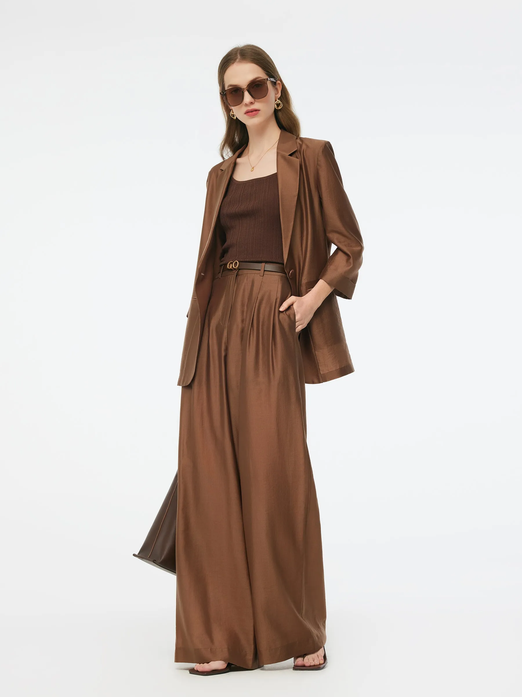 Tencel Blend Women Blazer sold by Goelia product image thumbnail 4