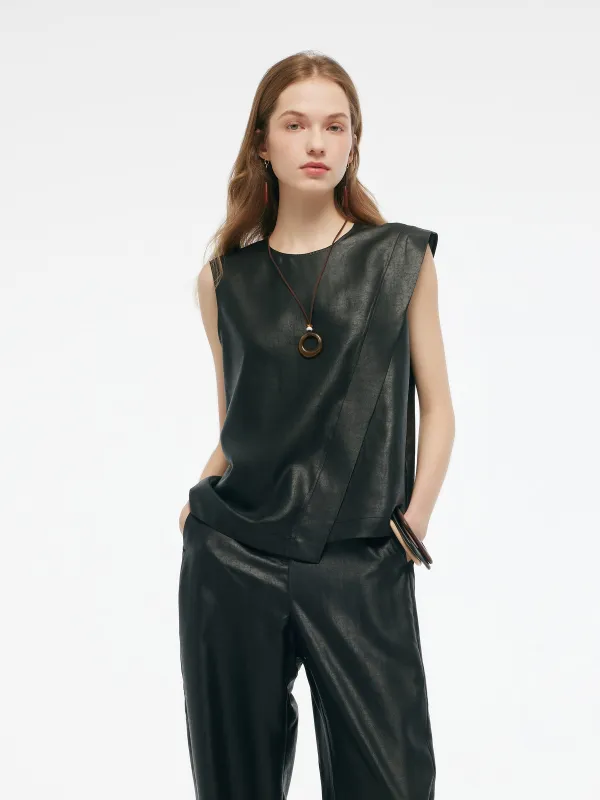 16MM Xiang Yun Silk Women Asymmetric Tank Top sold by Goelia