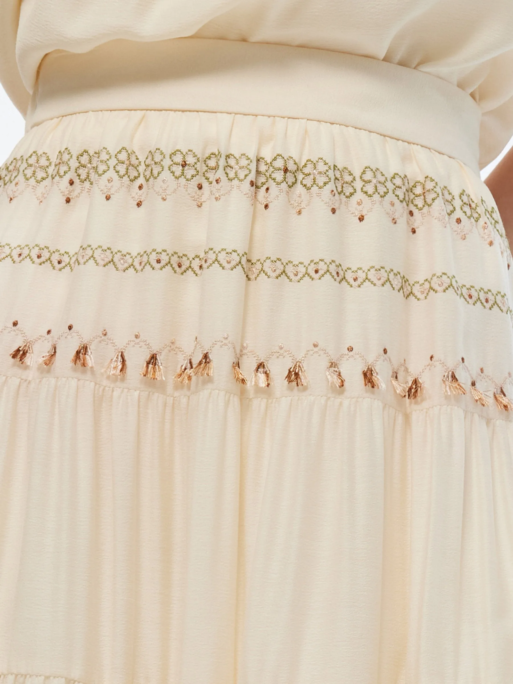 Acetate Blend Women Embroidered Skirt sold by Goelia product image thumbnail 5