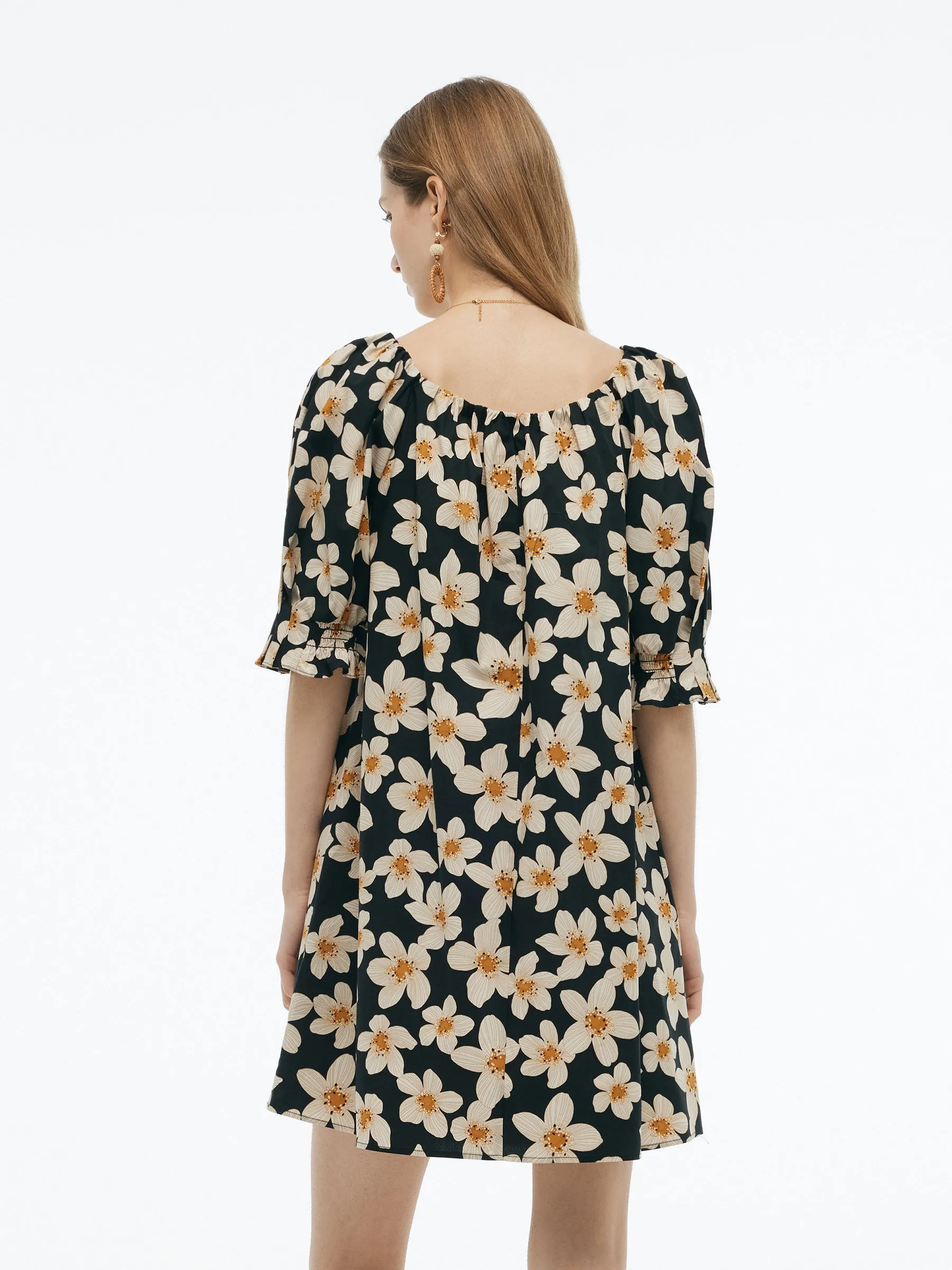 Cotton Floral Print Convertible Neckline Women Tunic Top sold by Goelia product image thumbnail 4