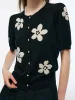 Tencel Mulberry Silk Blend Floral Jacquard Women Cardigan sold by Goelia