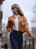 Faux Suede Jacket And Jeans Two-Piece Set sold by Goelia