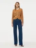 Faux Suede Jacket And Jeans Two-Piece Set sold by Goelia