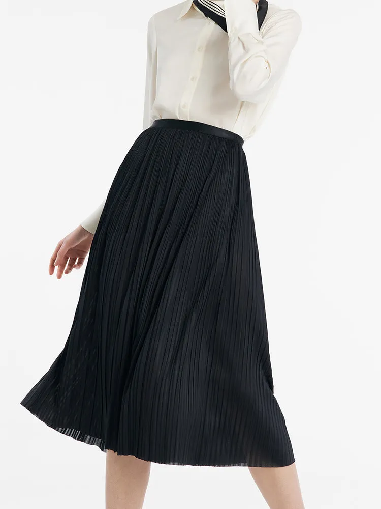 Pleated Women Half Skirt With Elastic Waistband sold by Goelia product image thumbnail 4