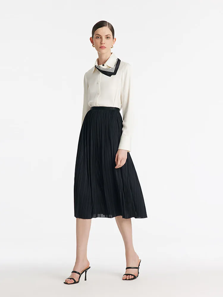 Pleated Women Half Skirt With Elastic Waistband sold by Goelia product image thumbnail 2