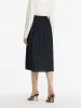 Pleated Women Half Skirt With Elastic Waistband sold by Goelia