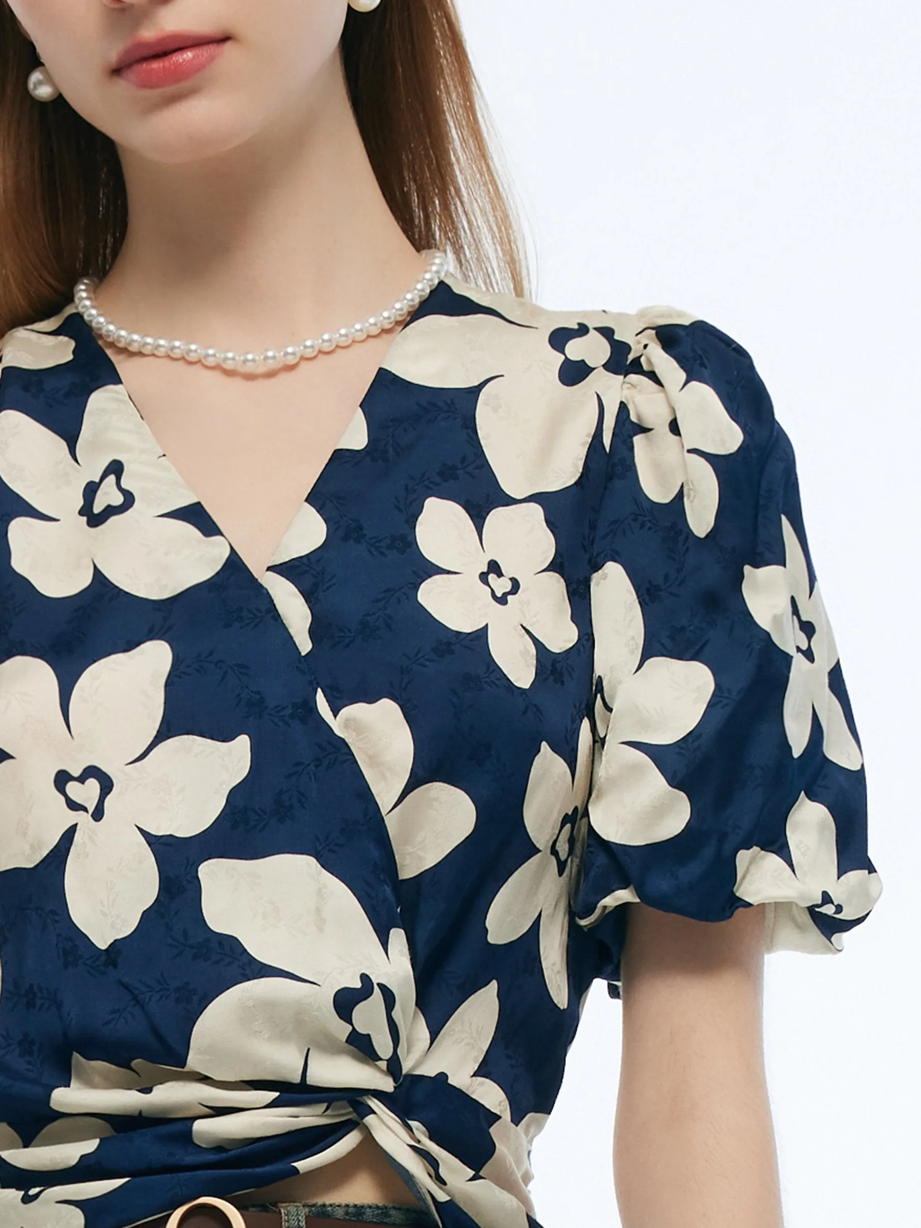 Floral Print Twist Front Women Top sold by Goelia product image thumbnail 5