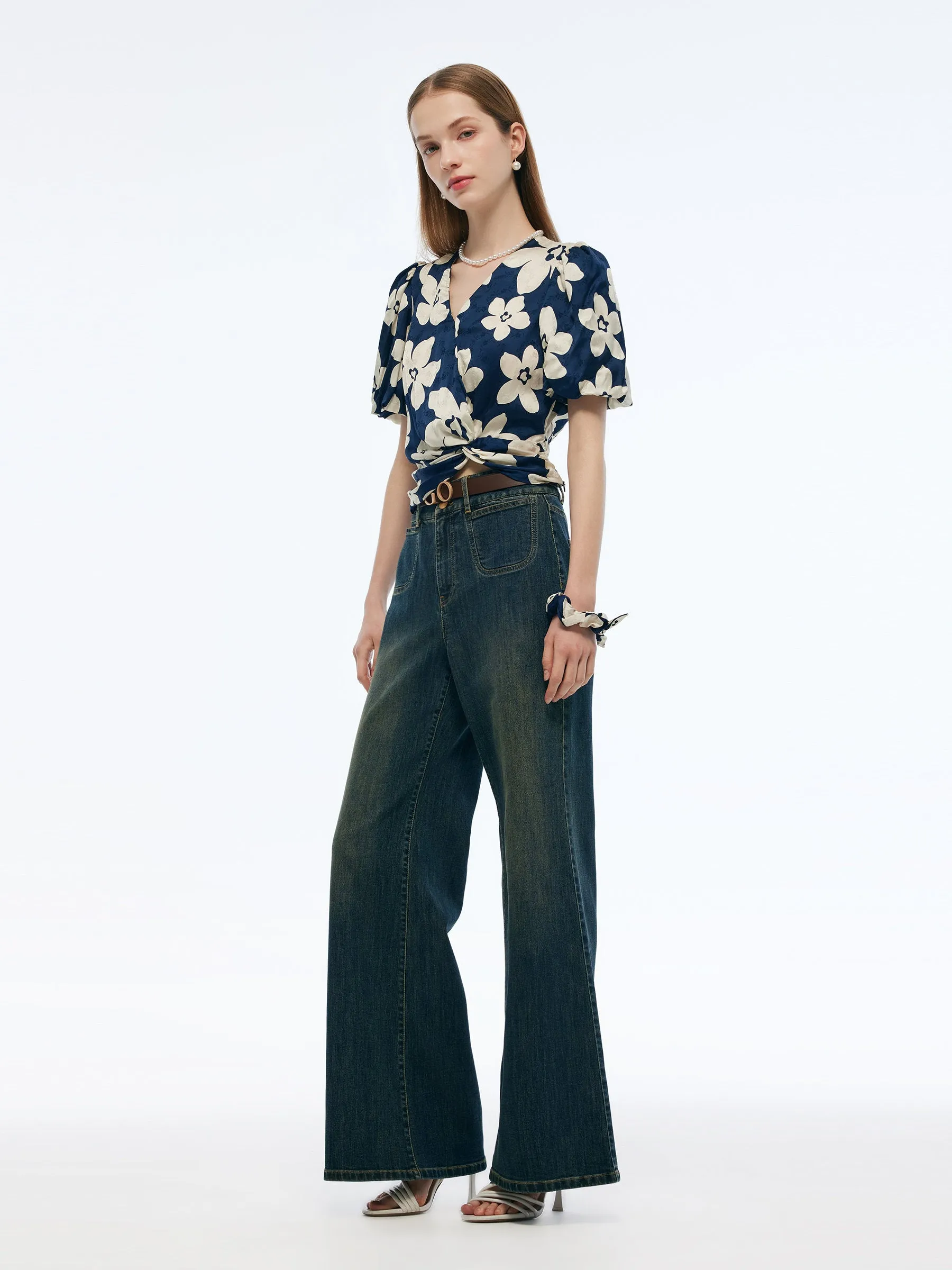 Floral Print Twist Front Women Top sold by Goelia product image thumbnail 2