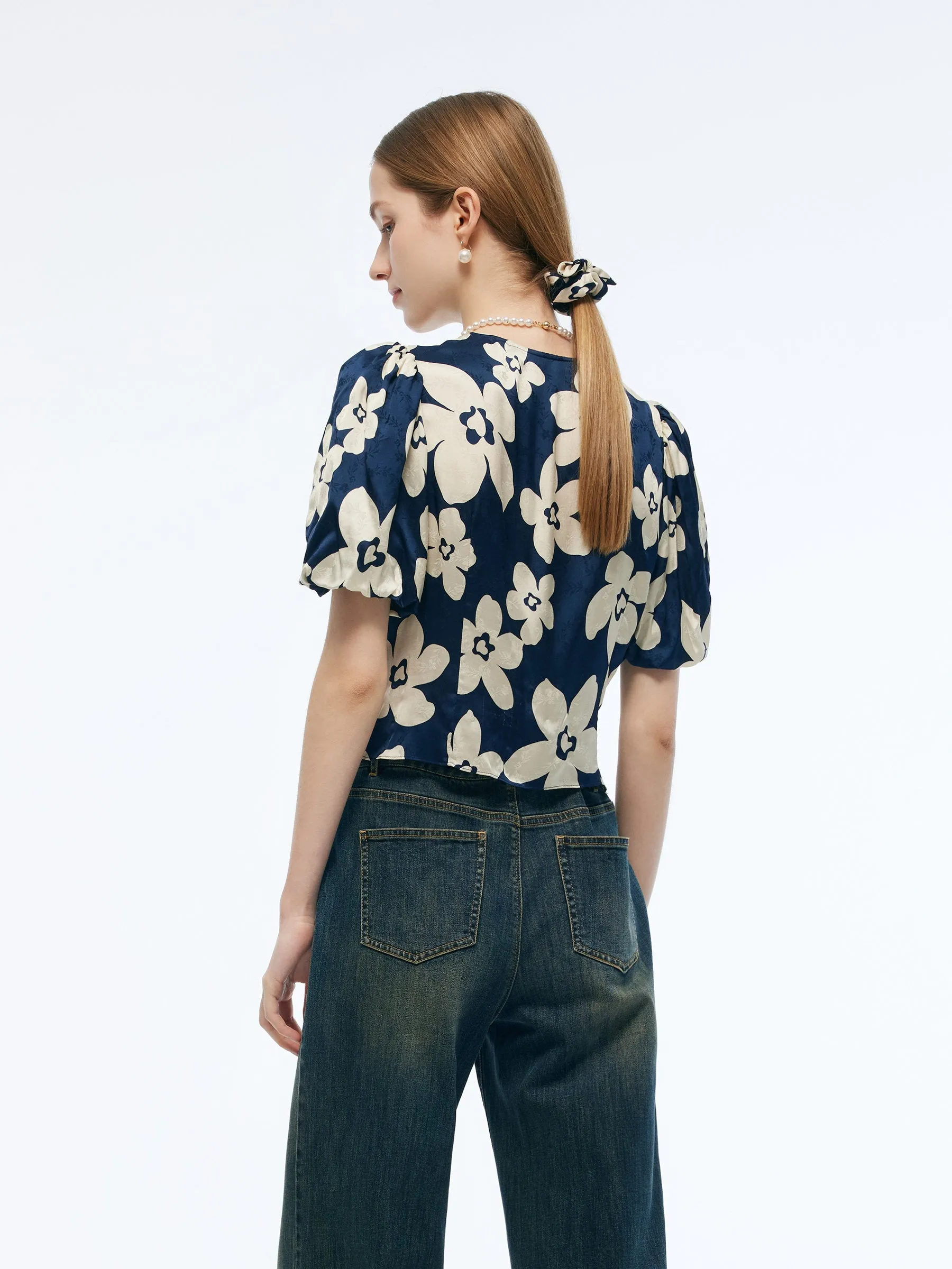 Floral Print Twist Front Women Top sold by Goelia product image thumbnail 3