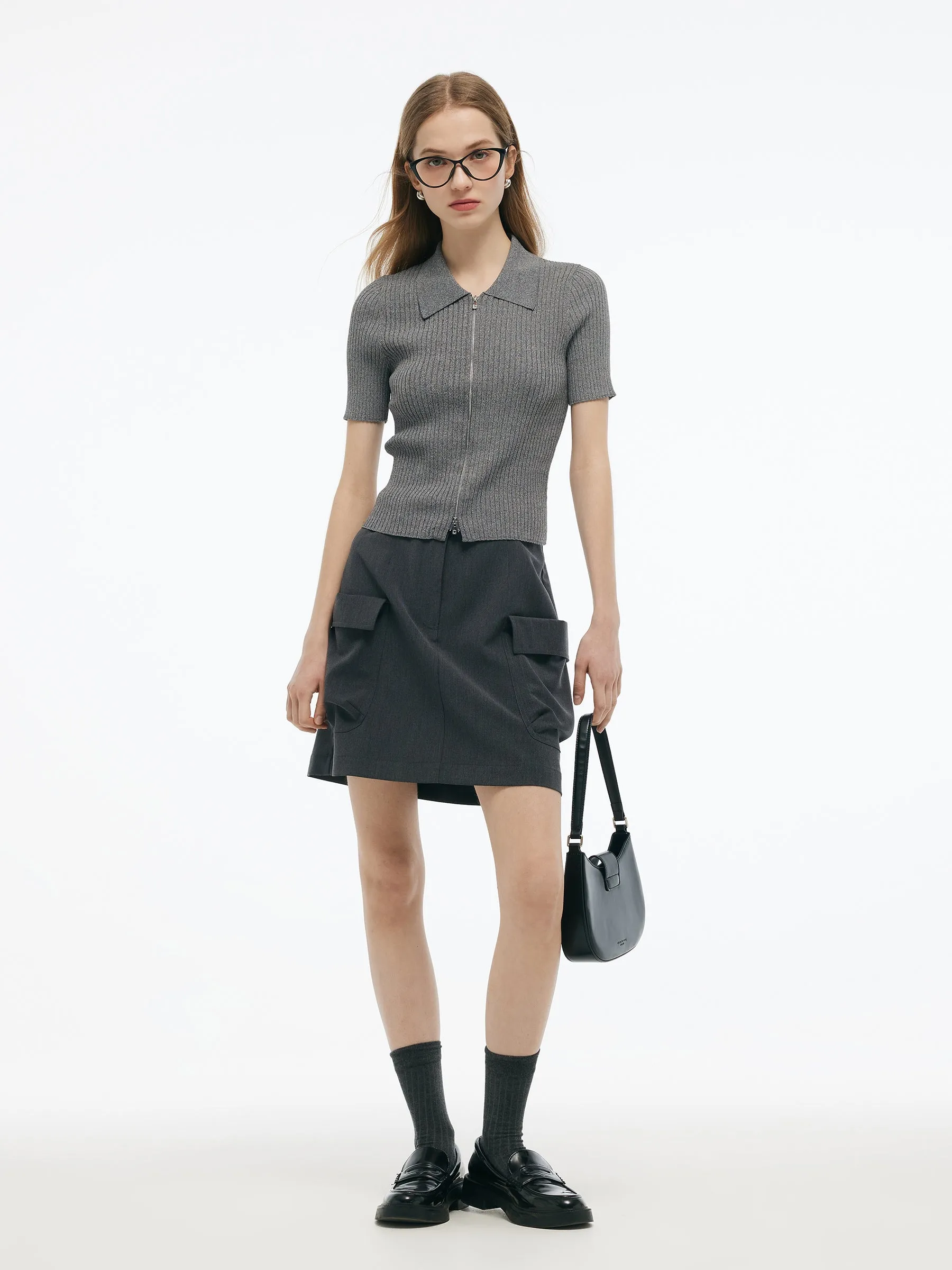 Tencel Blend Zip-Up Women Slim Fit Cardigan sold by Goelia product image thumbnail 2