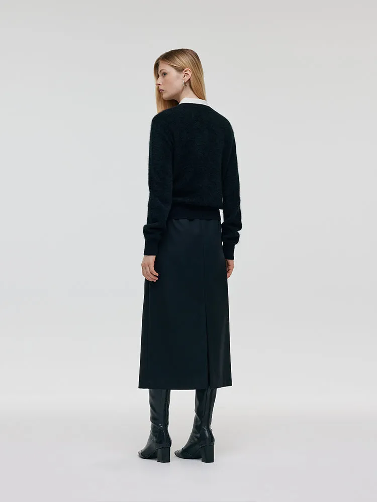 Black Brushed Cashmere Women Cardigan sold by Goelia product image thumbnail 3