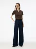 Henley Neck Women Knit Top sold by Goelia