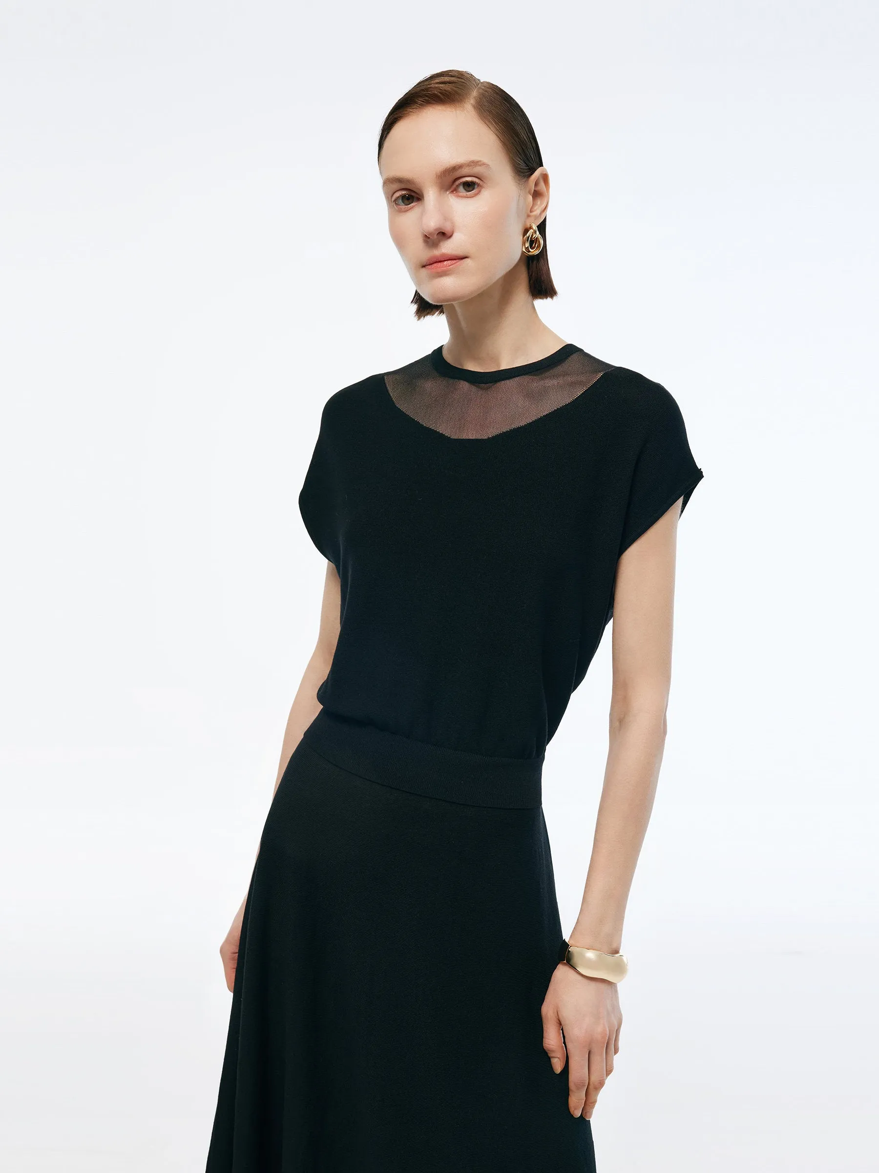 Tencel Blend Faux Two-Piece Women Maxi Dress sold by Goelia product image thumbnail 4