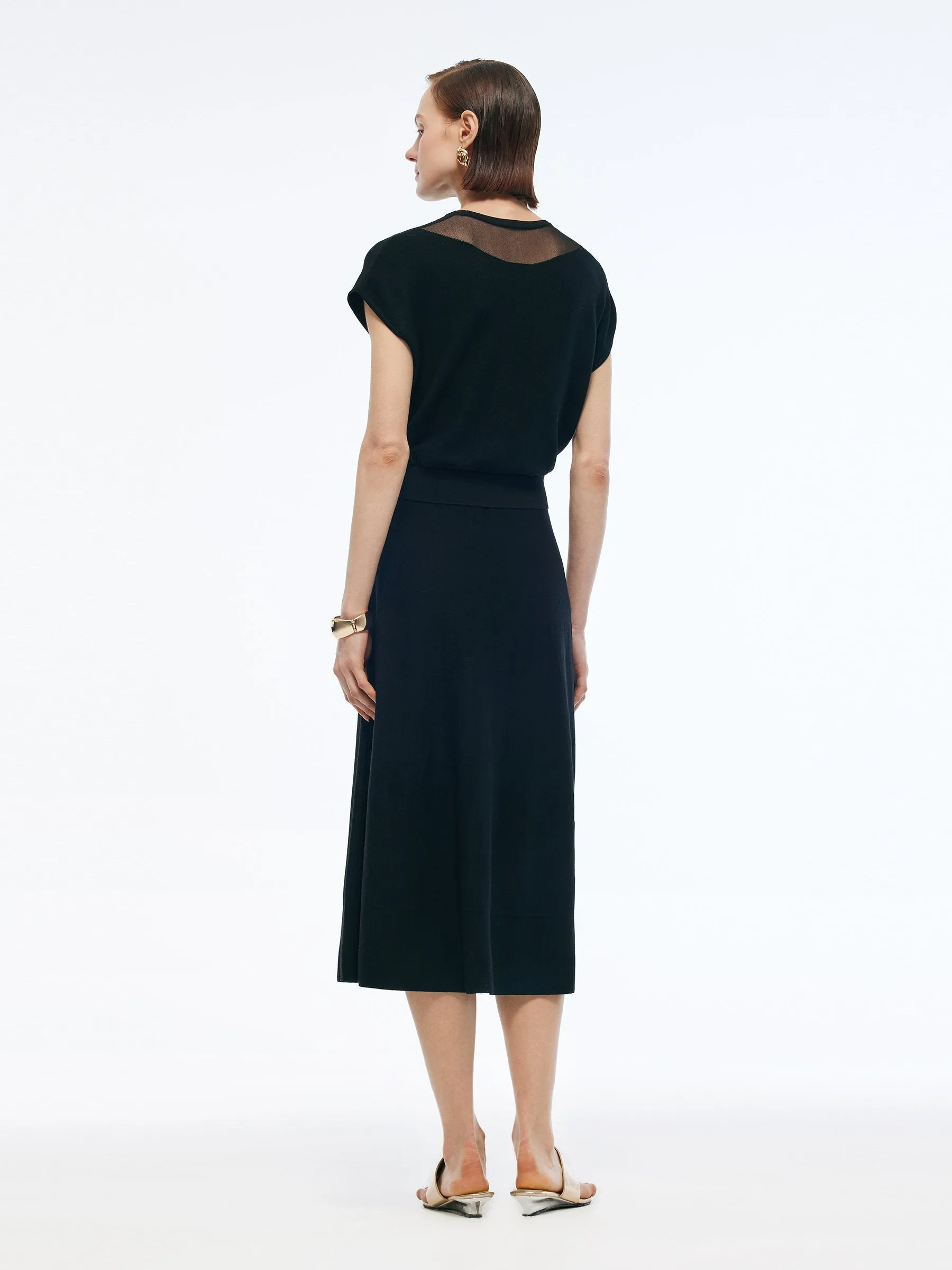 Tencel Blend Faux Two-Piece Women Maxi Dress sold by Goelia product image thumbnail 3