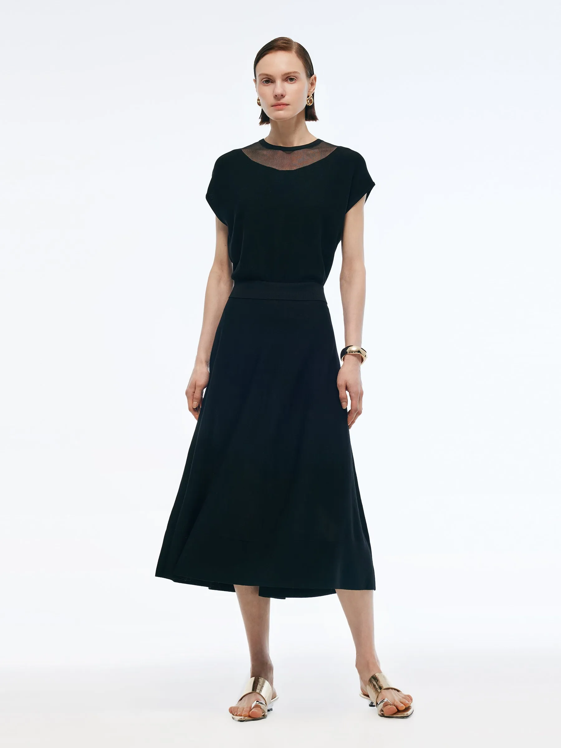 Tencel Blend Faux Two-Piece Women Maxi Dress sold by Goelia product image thumbnail 2