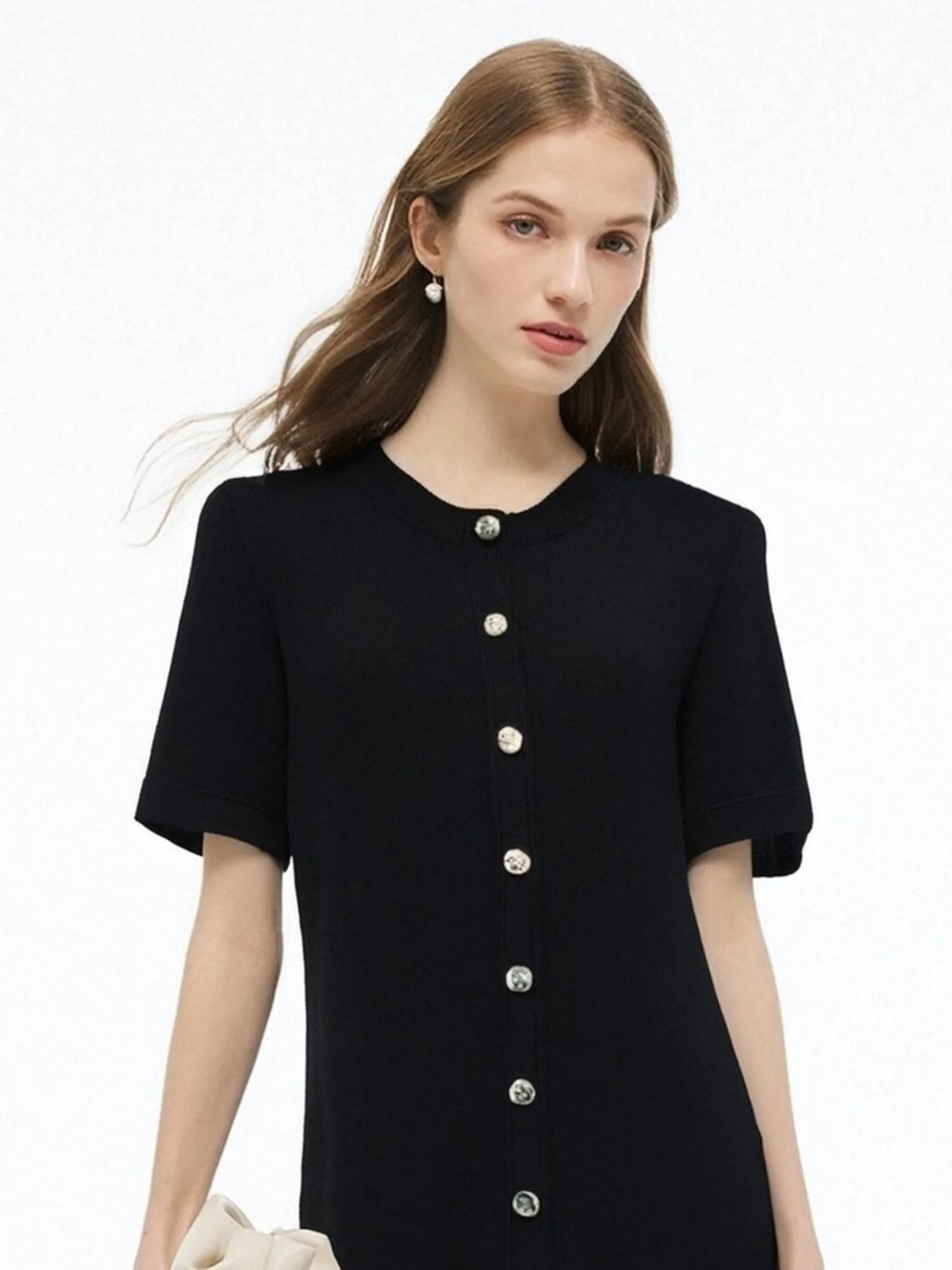 Tencel Blend Color Block Women Knit Mini Dress sold by Goelia product image thumbnail 4