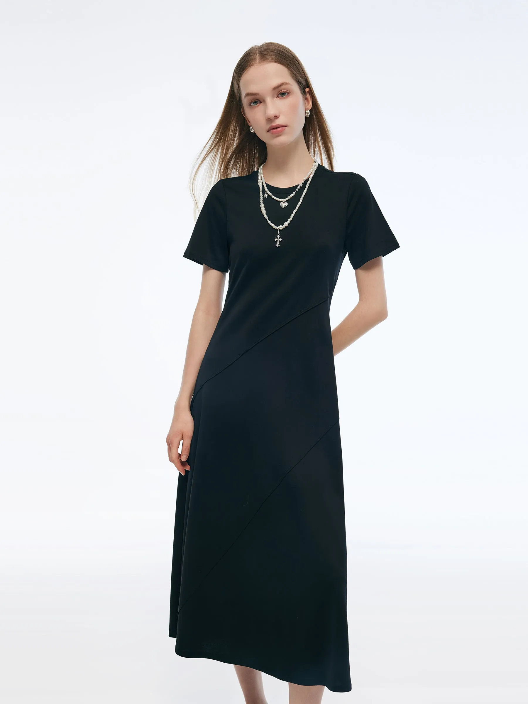 Back Twist Women Maxi T-Shirt Dress sold by Goelia
