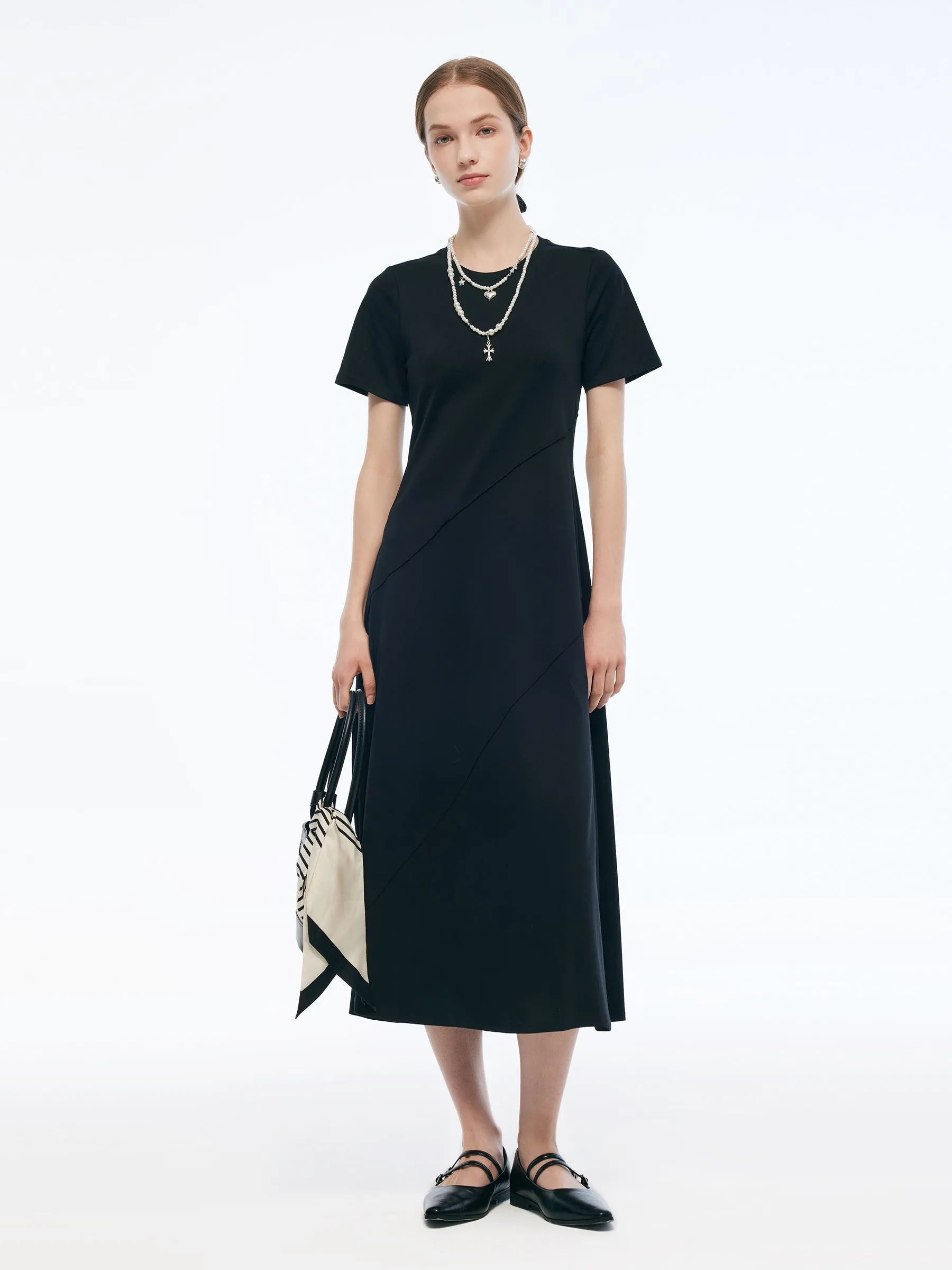 Back Twist Women Maxi T-Shirt Dress sold by Goelia product image thumbnail 3