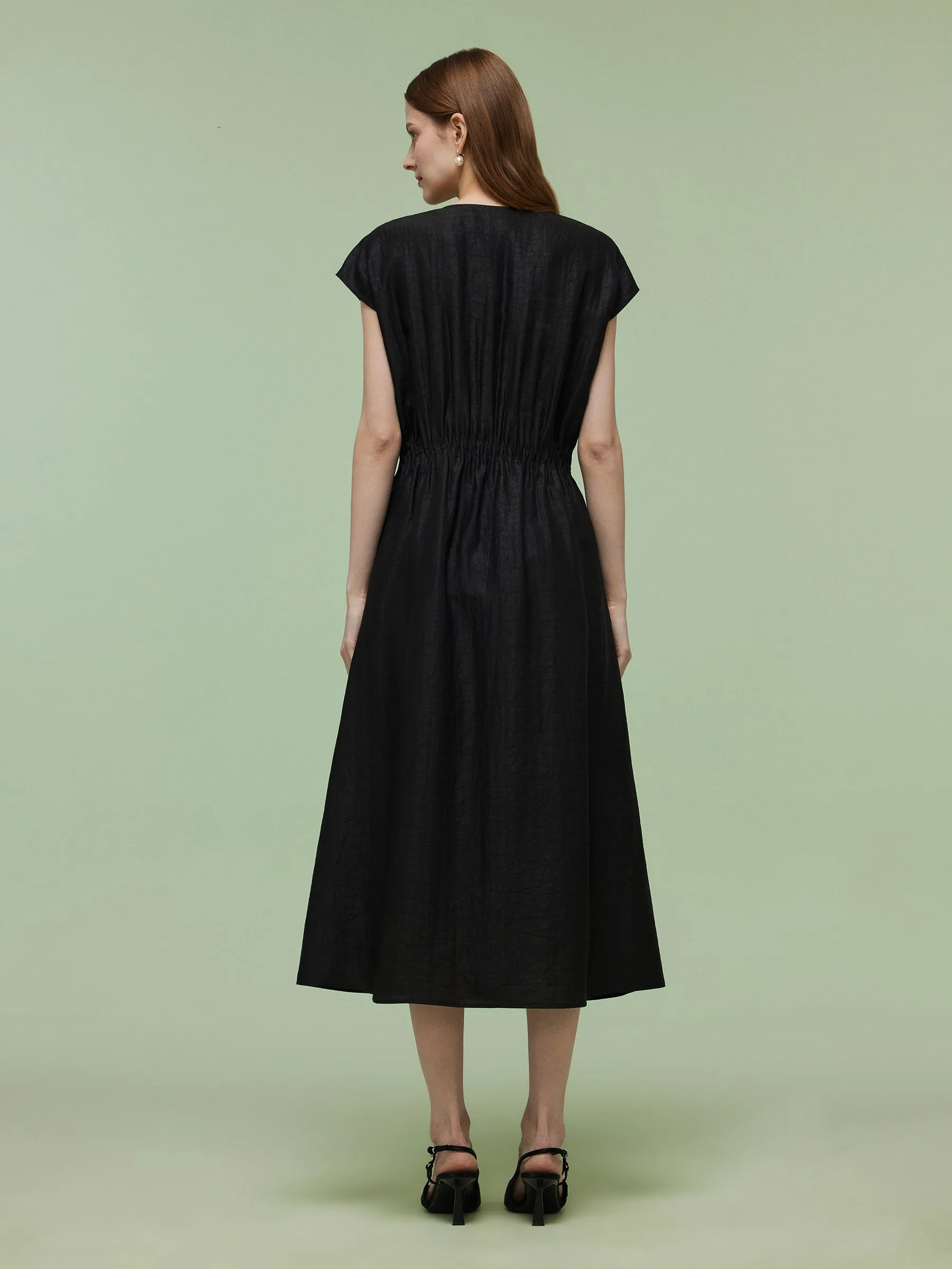 18MM Xiang Yun Silk Women Elastic Waist Maxi Dress sold by Goelia product image thumbnail 3