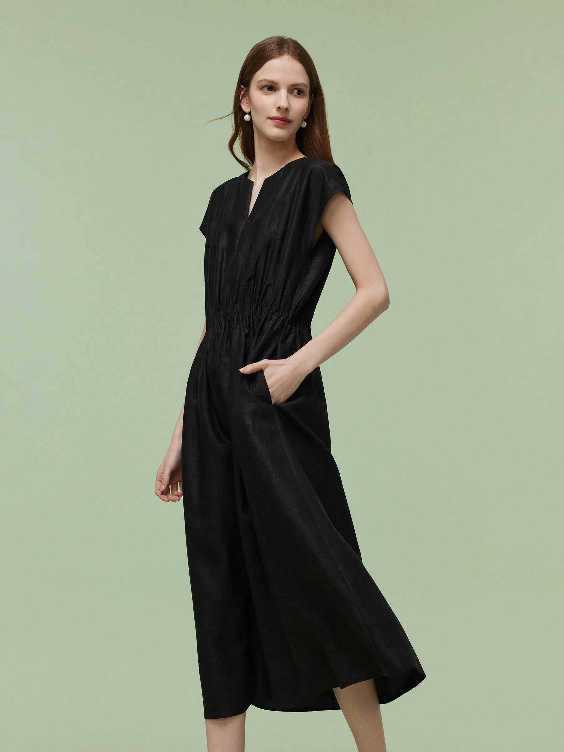 18MM Xiang Yun Silk Women Elastic Waist Maxi Dress sold by Goelia product image thumbnail 4