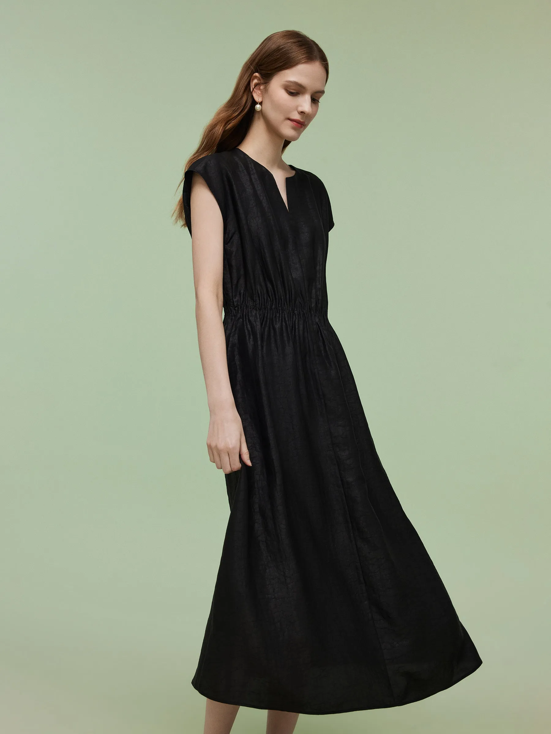 18MM Xiang Yun Silk Women Elastic Waist Maxi Dress sold by Goelia product image thumbnail 5