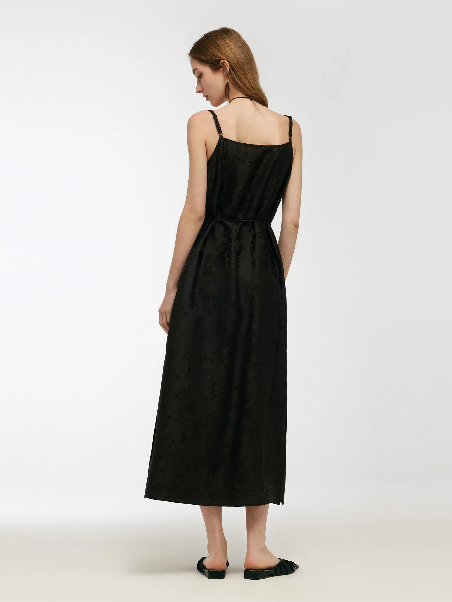 25MM Xiang Yun Silk Jacquard Adjustable Straps Women Maxi Dress sold by Goelia product image thumbnail 3
