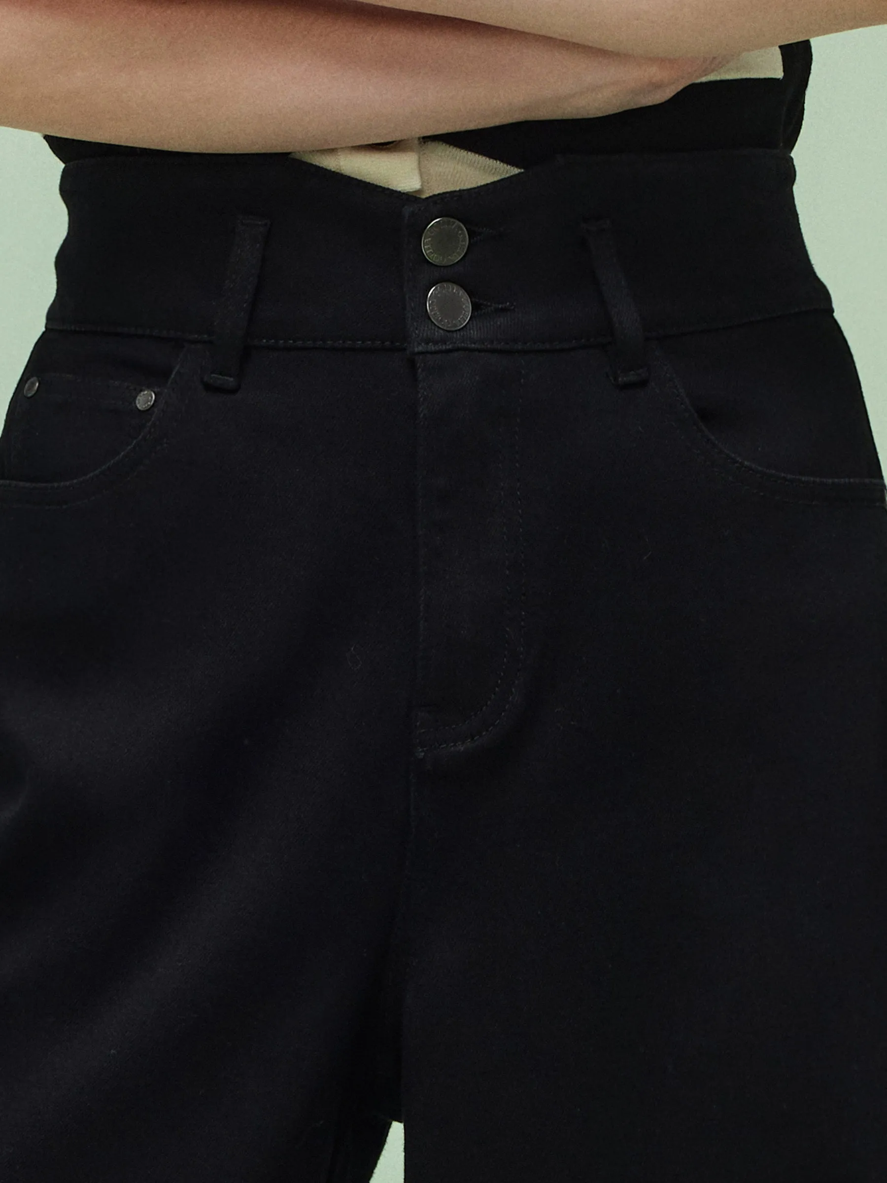 Denim High-Waisted Women Column Jeans sold by Goelia product image thumbnail 5