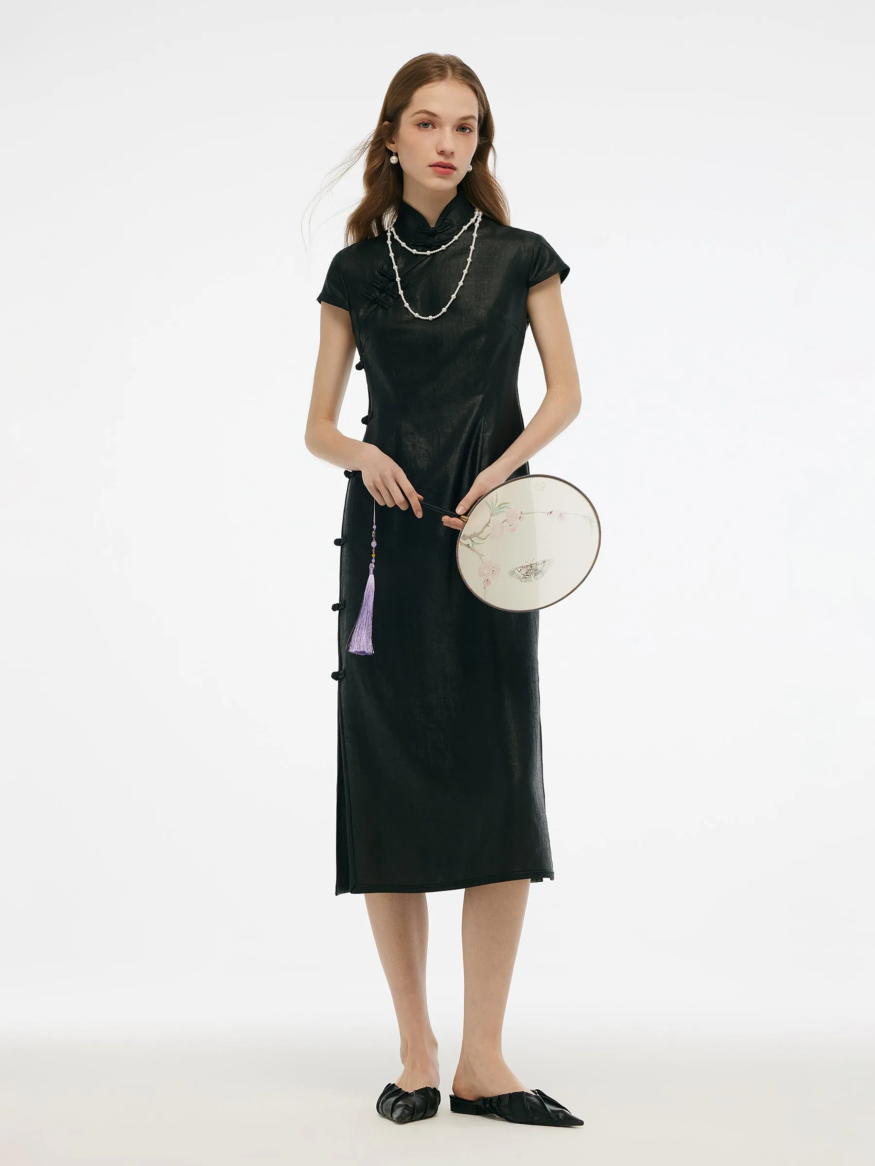 16MM Xiang Yun Silk Women Qipao Midi Dress sold by Goelia product image thumbnail 2