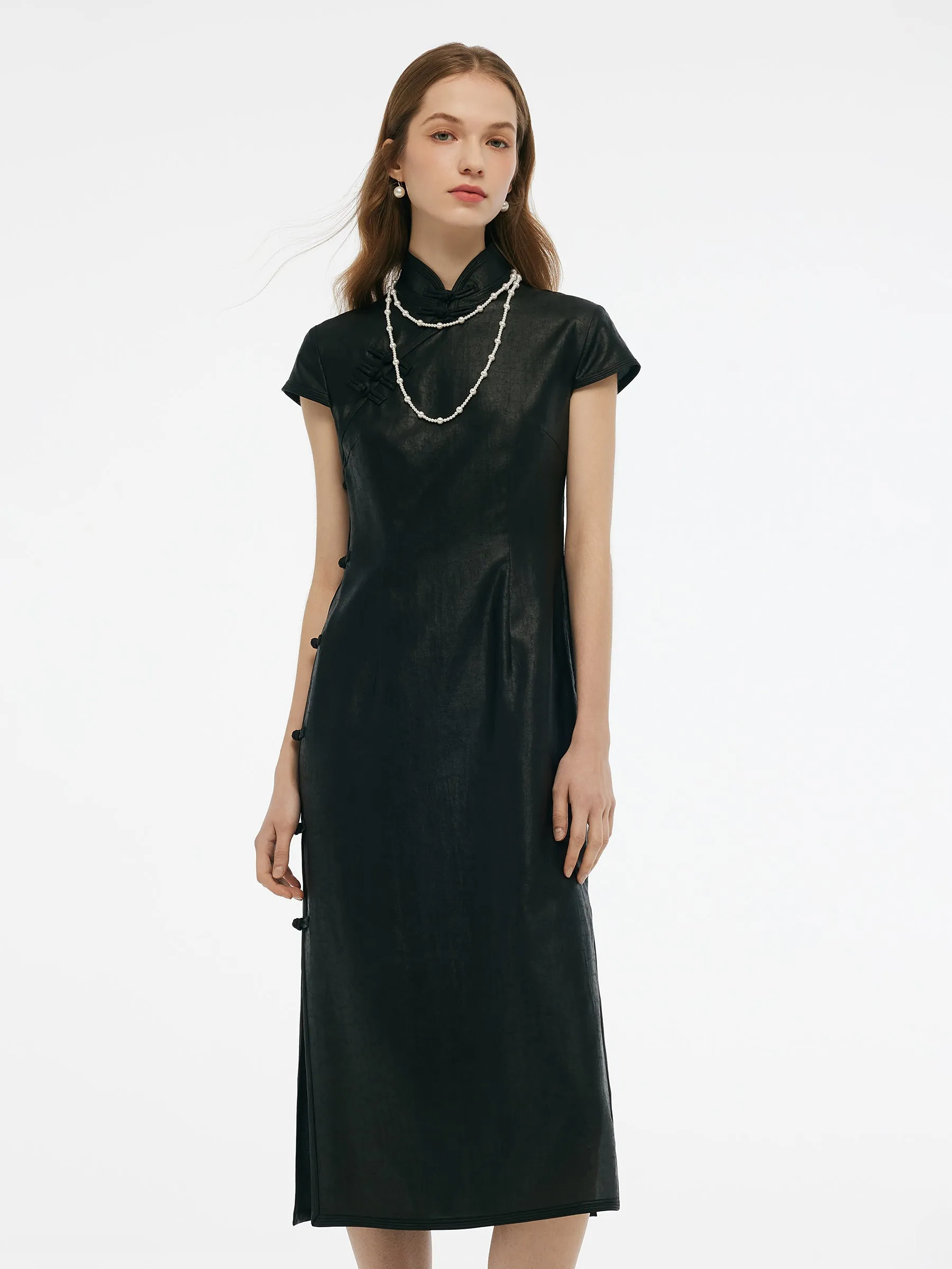 16MM Xiang Yun Silk Women Qipao Midi Dress sold by Goelia