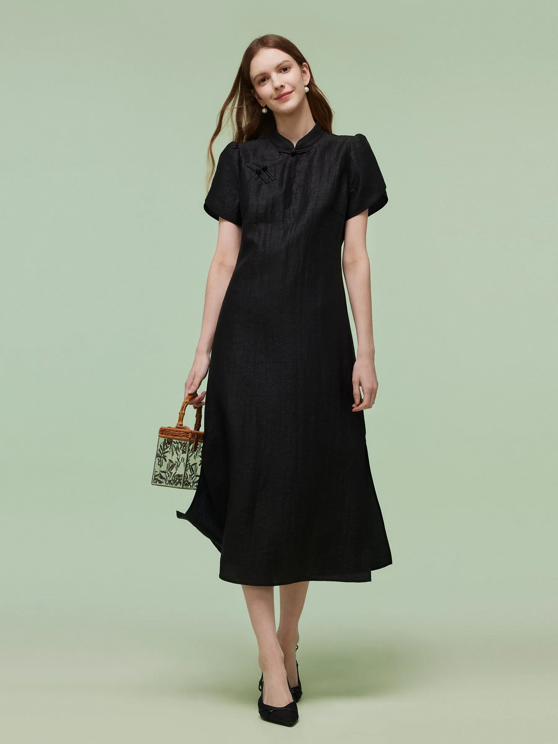 18MM Xiang Yun Silk Women Qipao Maxi Dress sold by Goelia product image thumbnail 2