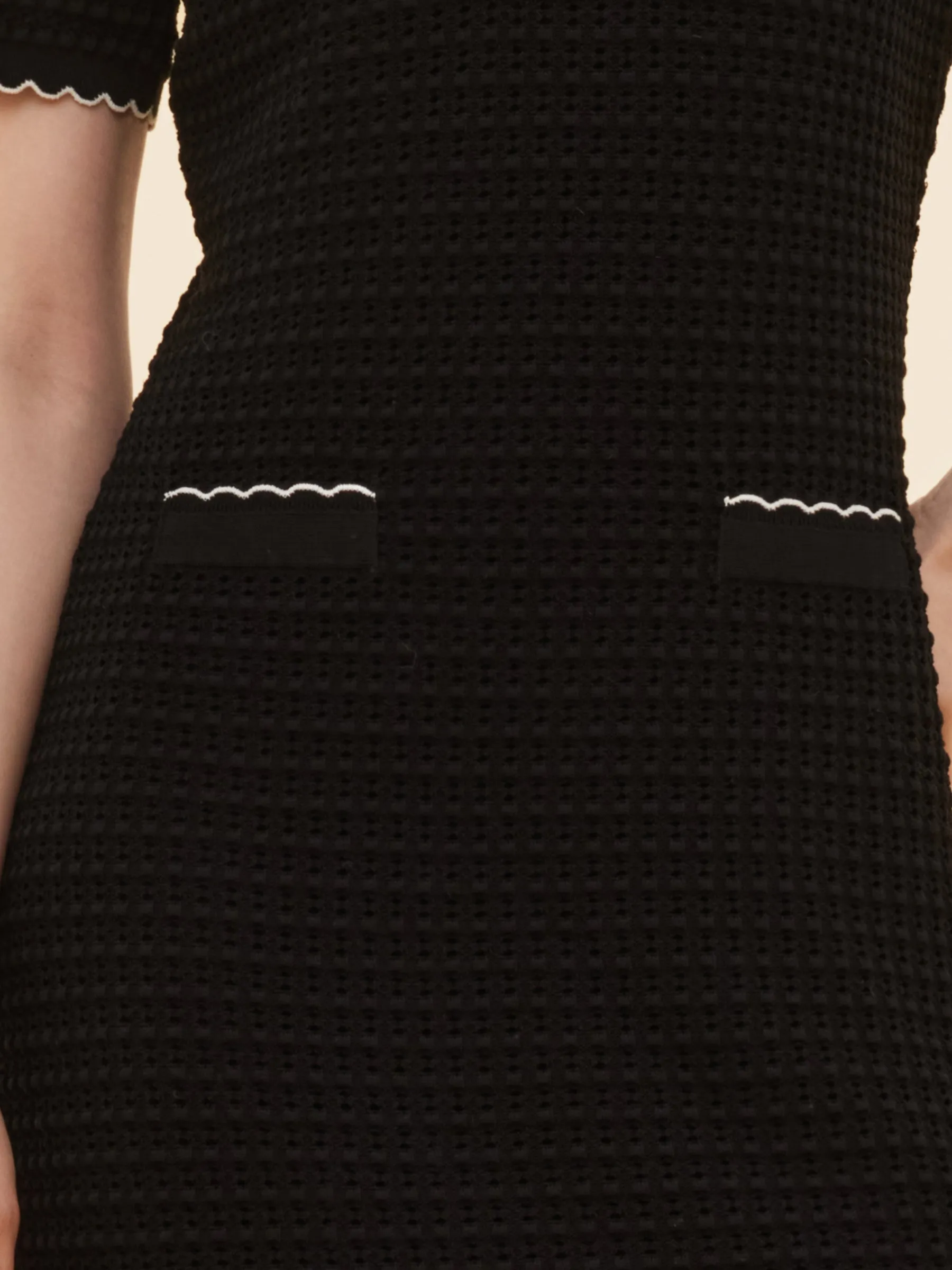 Lyocell Blend Openwork Women Knit Midi Dress With Slip Dress sold by Goelia product image thumbnail 5