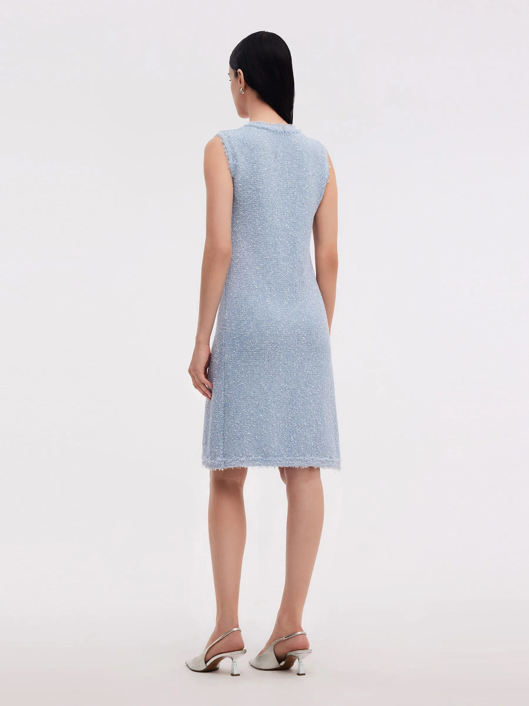 Frayed Edge Sleeveless Women Knit Mini Dress sold by Goelia product image thumbnail 4