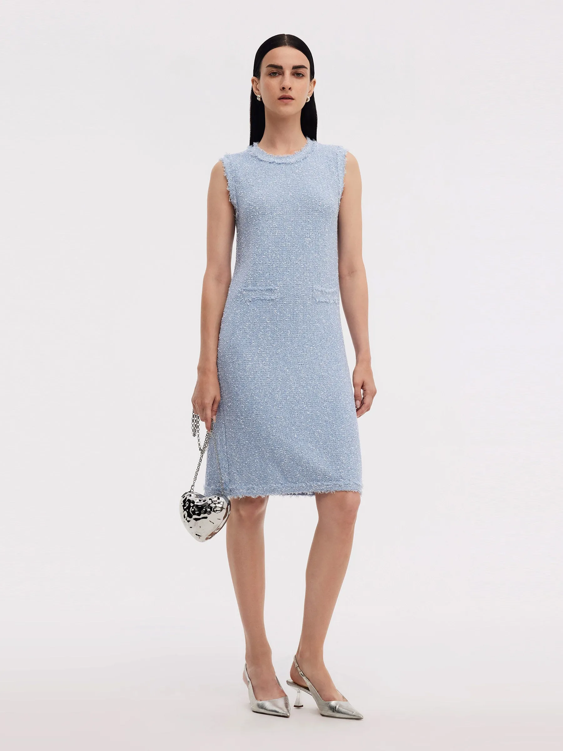 Frayed Edge Sleeveless Women Knit Mini Dress sold by Goelia product image thumbnail 2