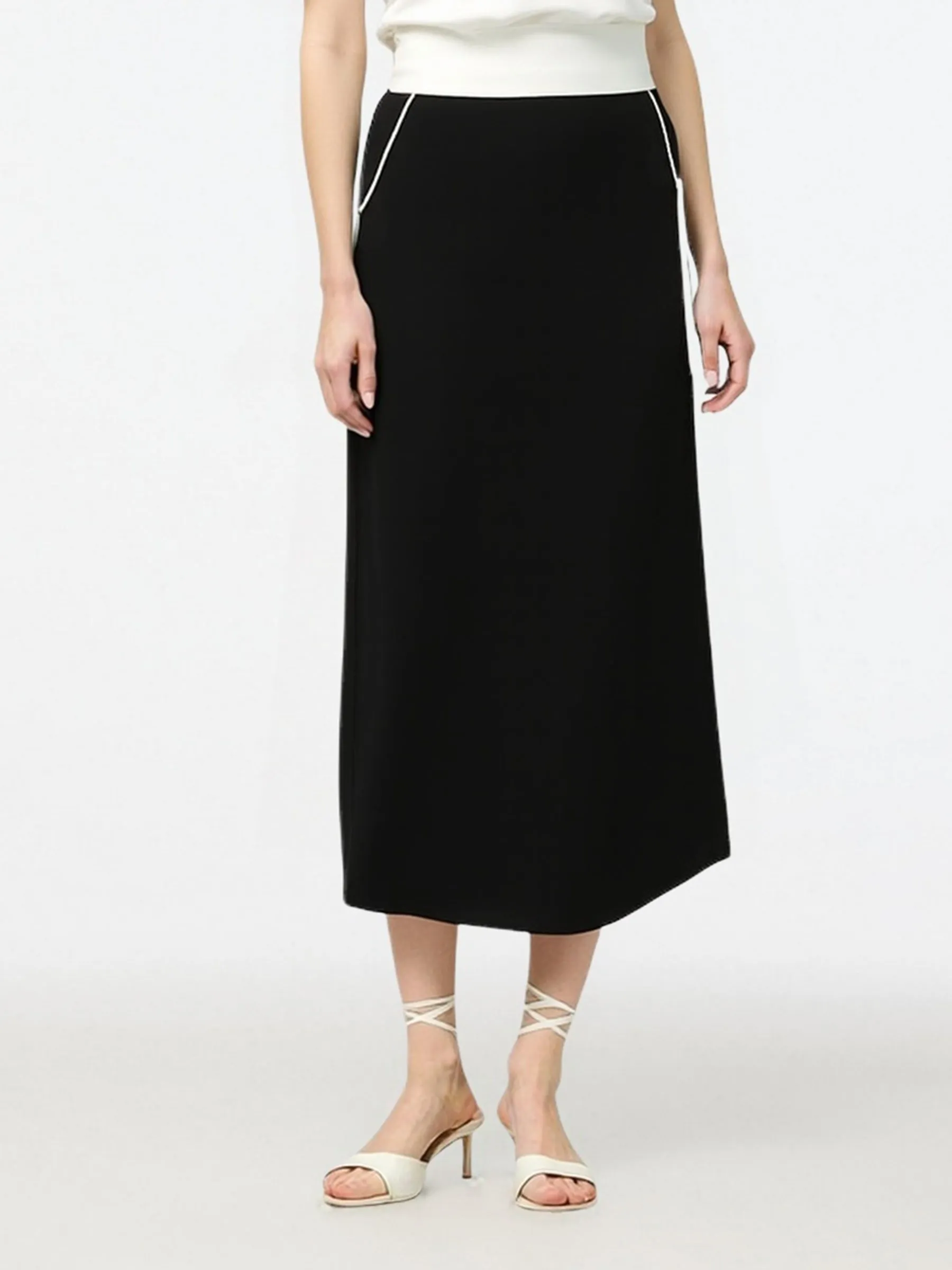 Tencel Blend Half Zip Short Sleeve Knit Hoodie And Skirt Two-Piece Set sold by Goelia product image thumbnail 4