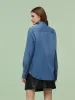 Denim Long Sleeve Women Shirt sold by Goelia