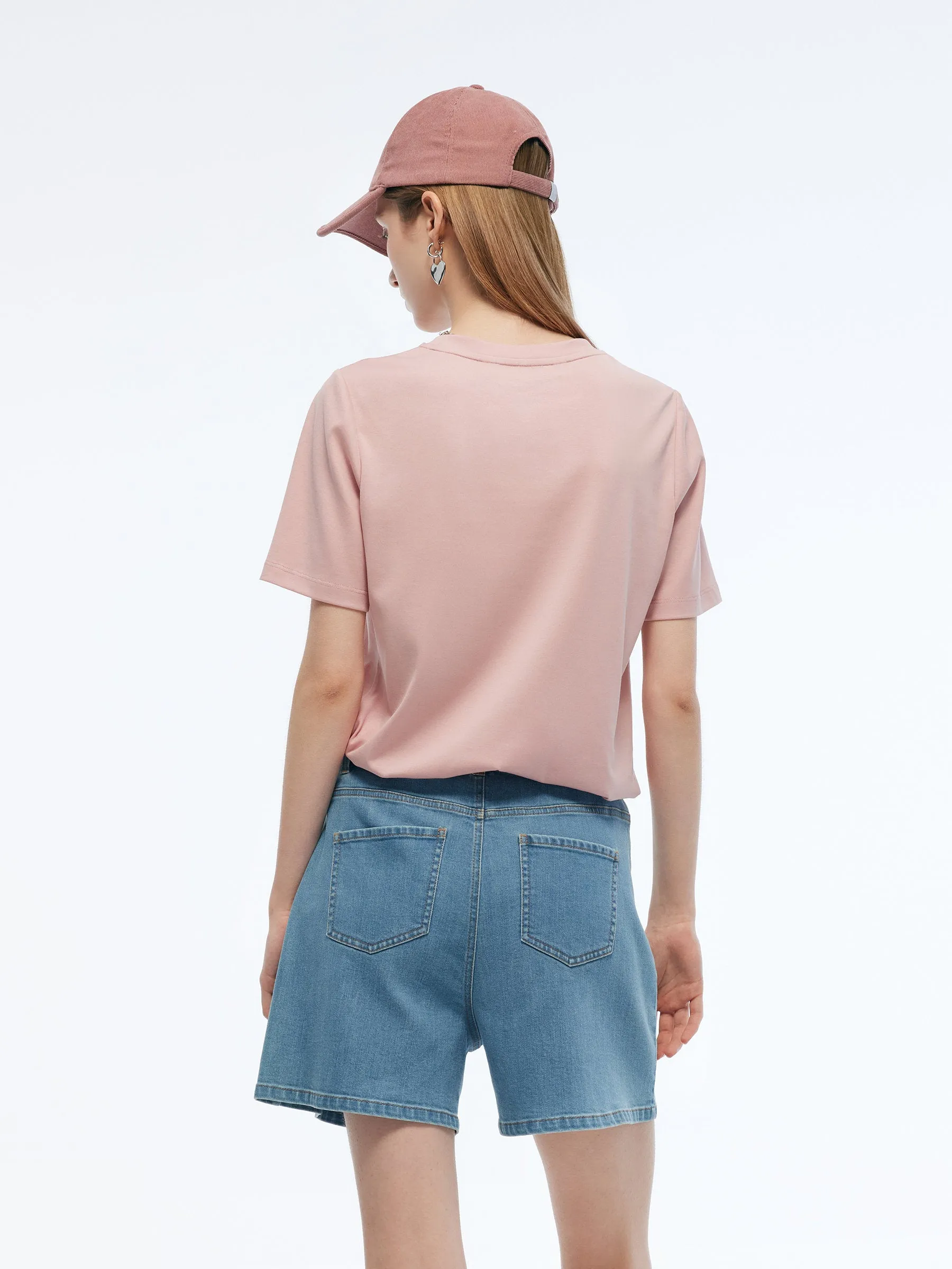 Floral Print Round Neck Women T-Shirt sold by Goelia product image thumbnail 3