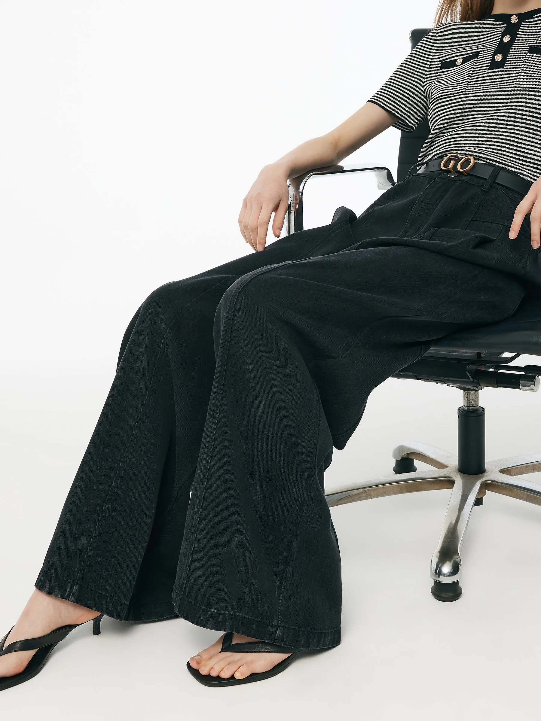 Denim Women High-Waisted Wide Leg Jeans sold by Goelia product image thumbnail 4