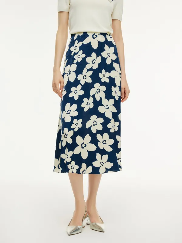 Floral Print A-Line Women Skirt sold by Goelia