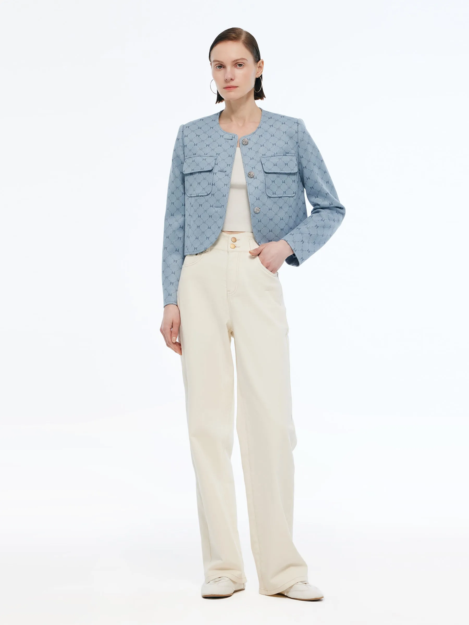 Denim High Waisted Women Loose Fit Straight Jeans sold by Goelia product image thumbnail 2