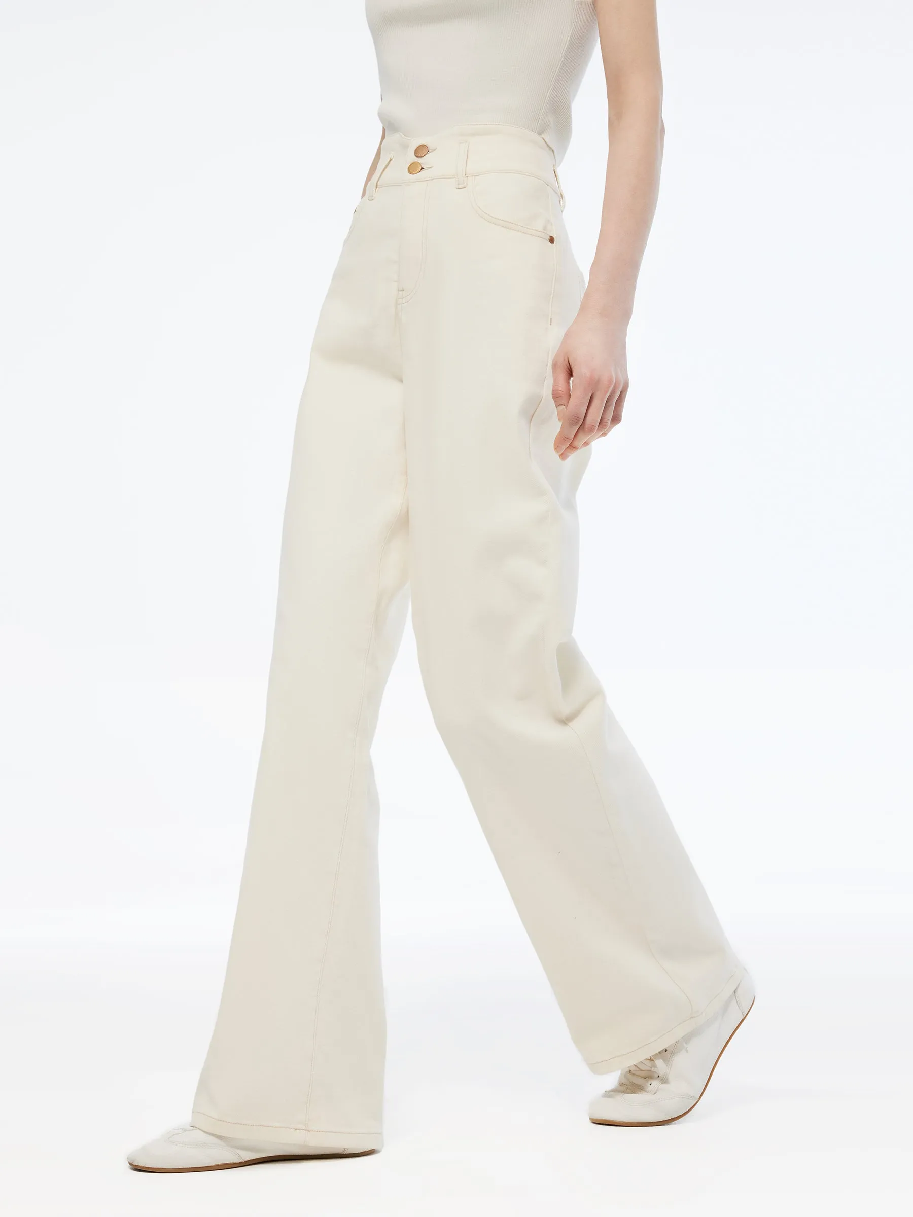 Denim High Waisted Women Loose Fit Straight Jeans sold by Goelia product image thumbnail 5