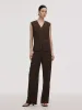 100% Linen Women V-Neck Vest sold by Goelia