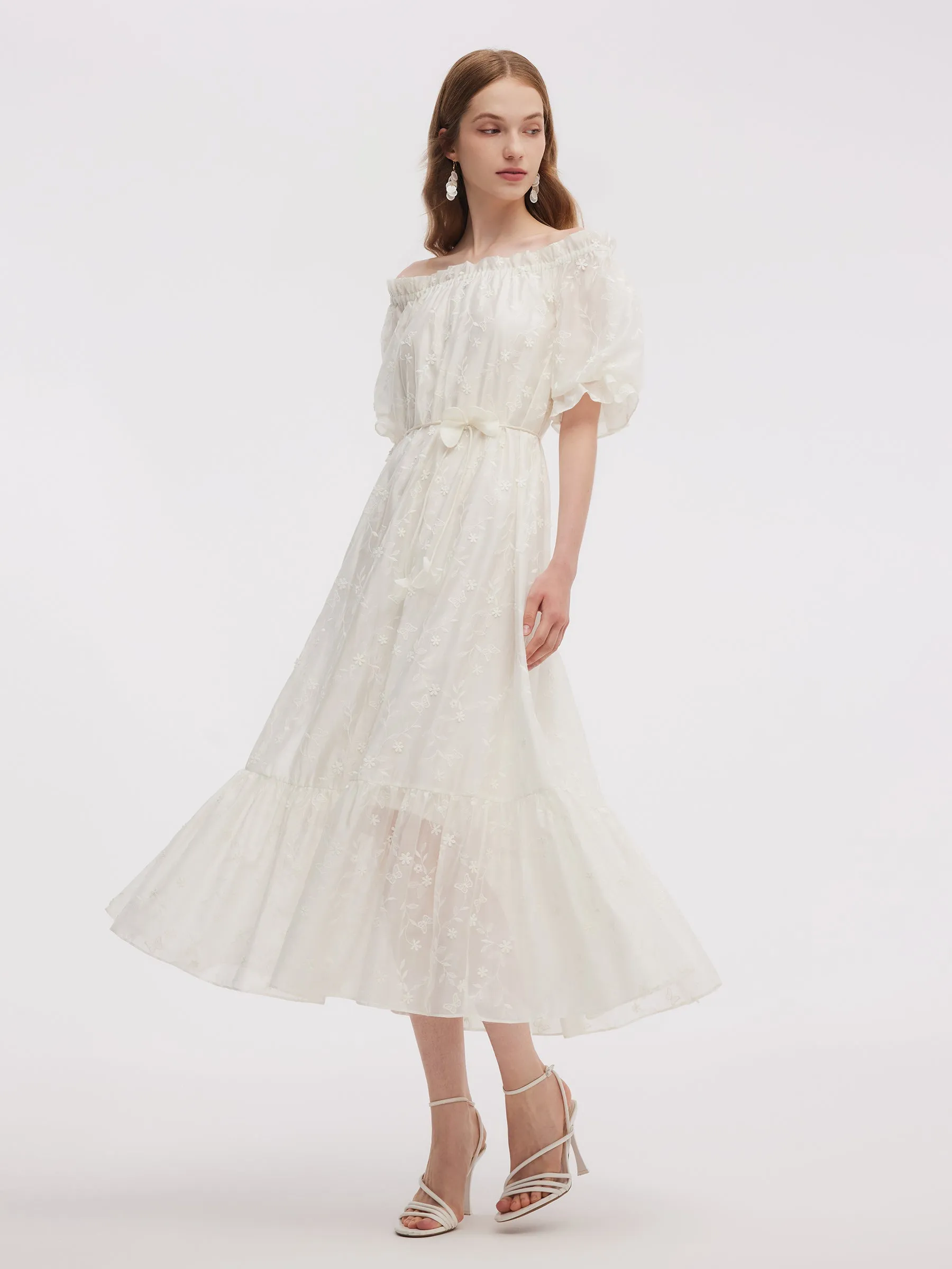 Tencel Blend Embroidered Women Maxi Dress sold by Goelia product image thumbnail 2