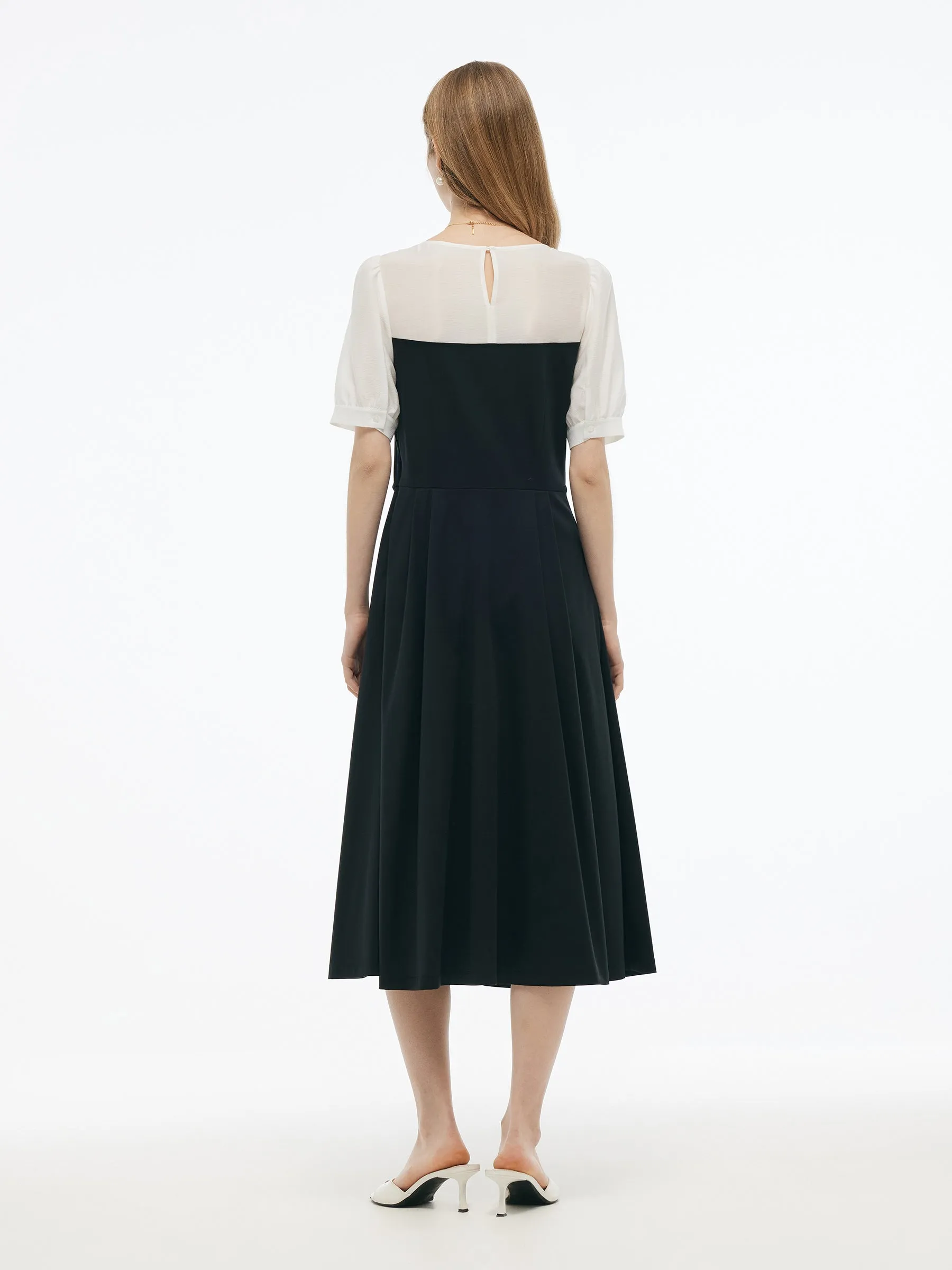 Tencel Blend Mock Layered Women A-Line Maxi Dress sold by Goelia product image thumbnail 3