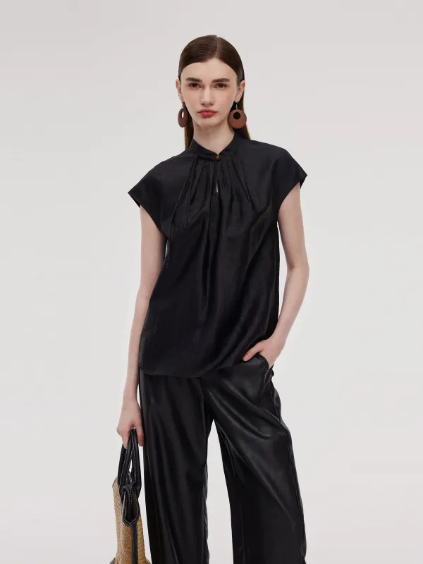 16MM Xiang Yun Silk Women Cap Sleeve Top sold by Goelia