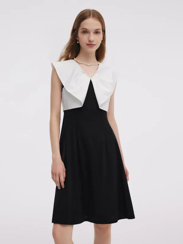 Color Block V-Neck Women Knit Mini Dress sold by Goelia