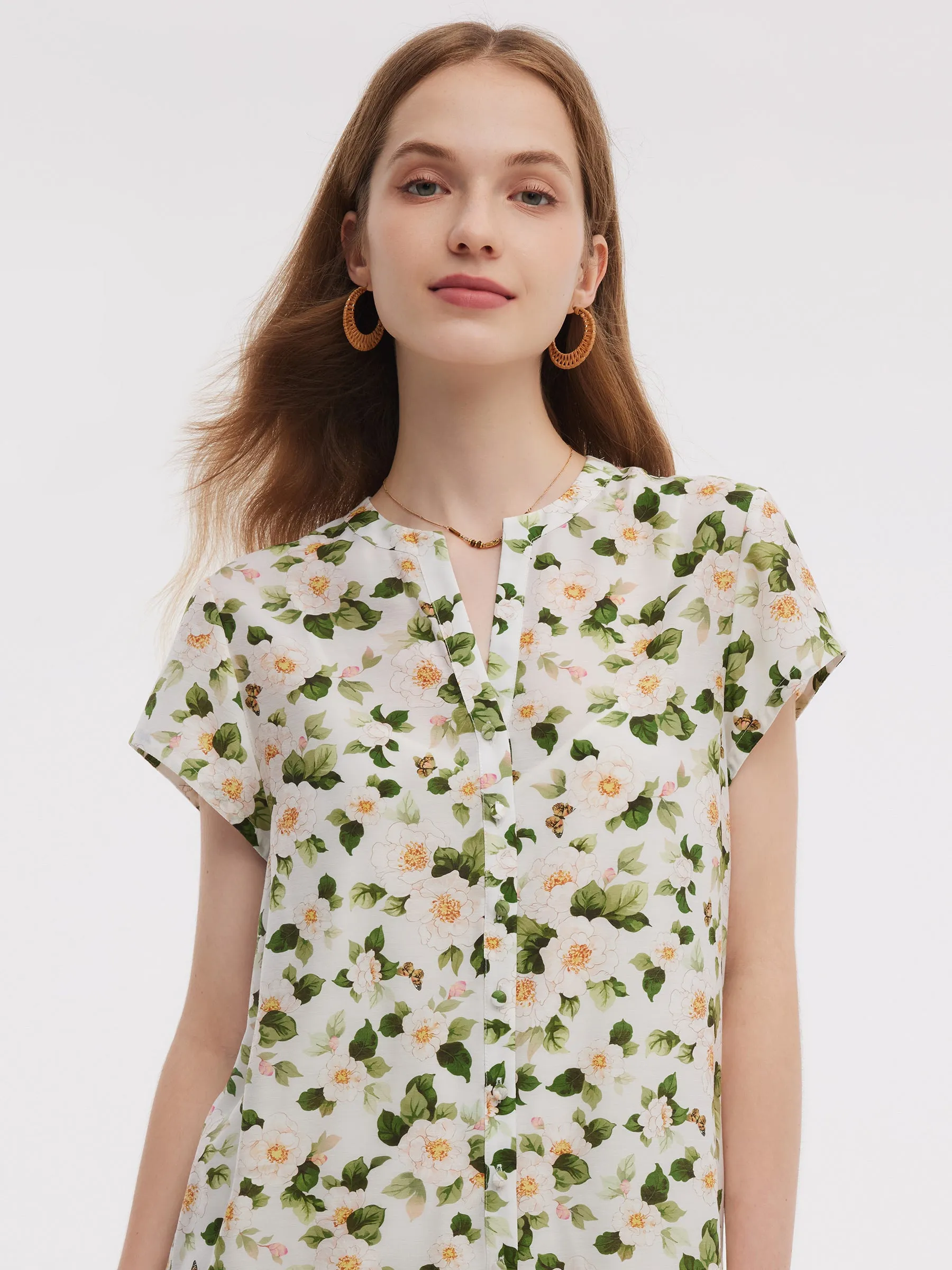 Acetate Blend Floral Print Ruffle Hem Women Mini Dress With Slip Dress sold by Goelia product image thumbnail 5