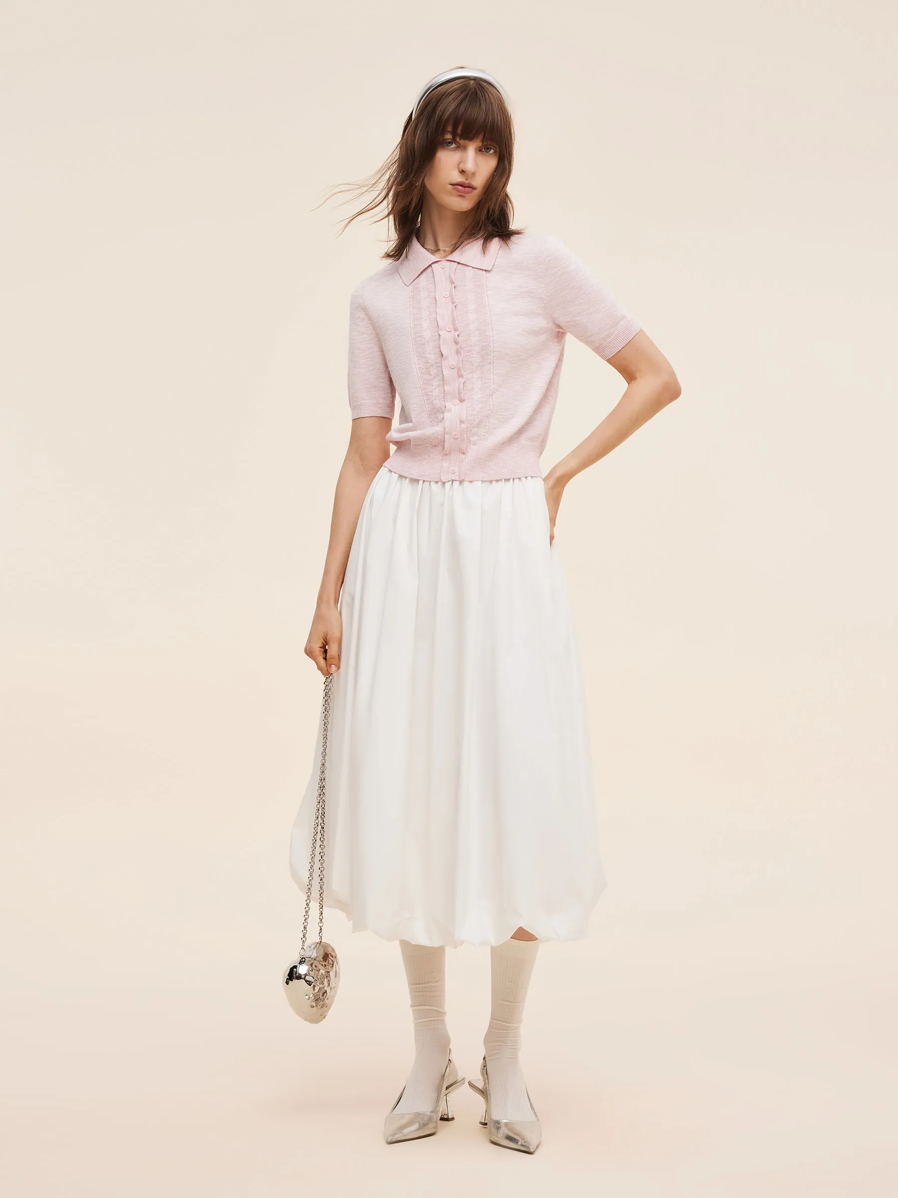 Stretchy Lapel Women Pullover Knit Top sold by Goelia product image thumbnail 5