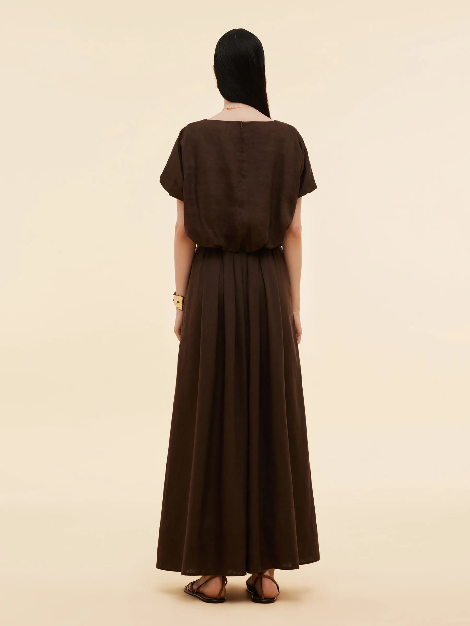 100% Linen Women High-Waisted A-Line Skirt sold by Goelia product image thumbnail 3