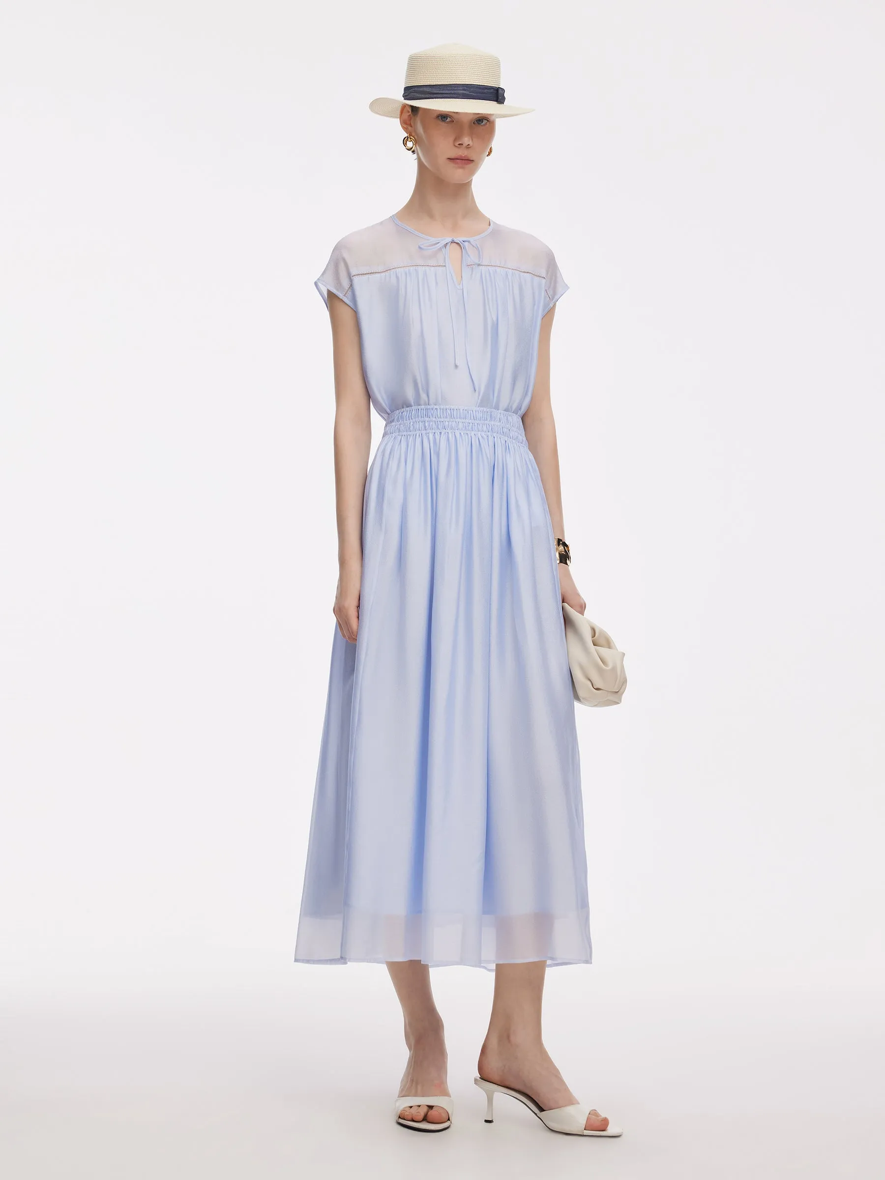 Loose Fit Cap Sleeve Top And A-Line Skirt Two-Piece Set sold by Goelia product image thumbnail 4